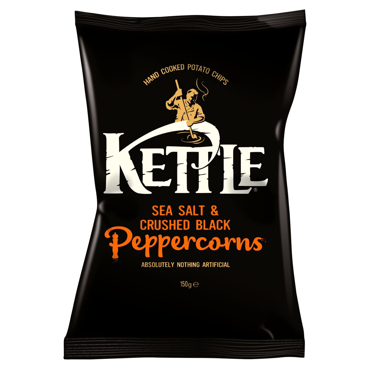 Kettle Chips Sea Salt & Crushed Black Peppercorns Sharing Crisps 150g