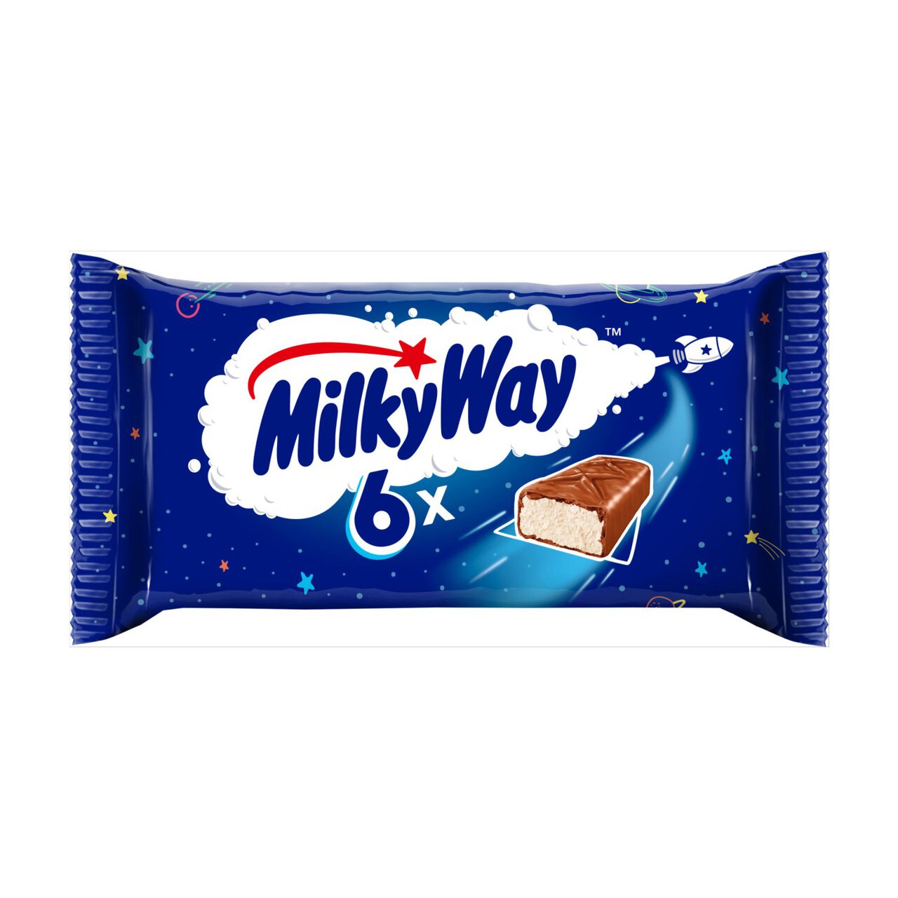 Milky Way Nougat & Milk Chocolate Snack Bars Multipack 6x21.5g 6 x 21.5g