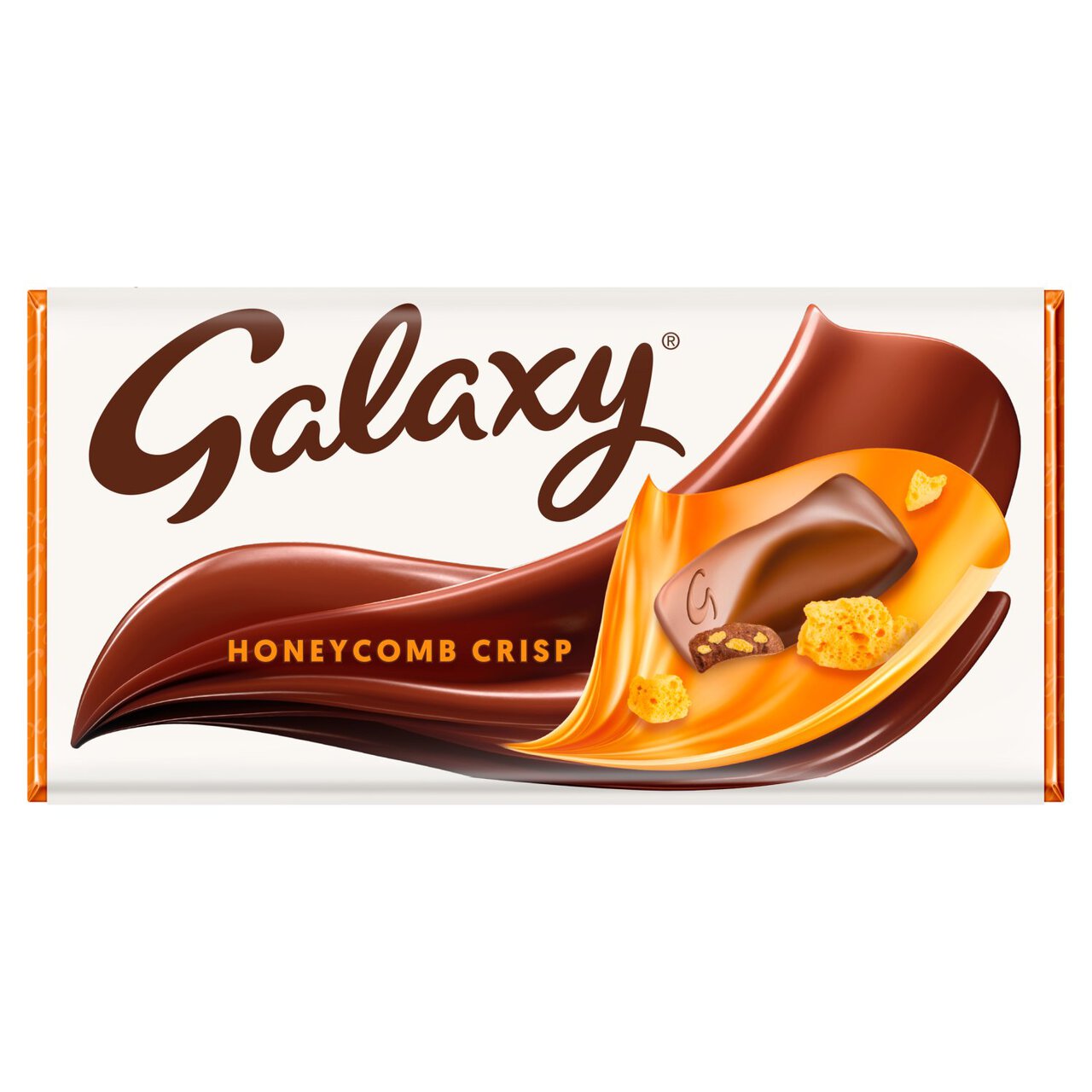 Galaxy Honeycomb Pieces & Milk Chocolate Block Bar Vegetarian 114g