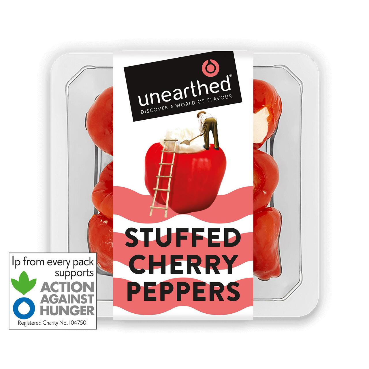 Unearthed Stuffed Cherry Peppers Cream Cheese & Paprika 125g
