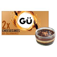 Gu Zillionaires' Chocolate & Salted Caramel Cheesecake Desserts 2 x 92g