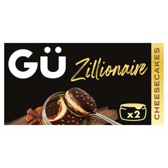 Gu Zillionaire Chocolate & Salted Caramel Cheesecake Dessert 2 x 92g