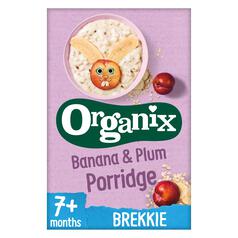 Organix Banana & Plum Organic Baby Porridge, 7 mths+ 200g