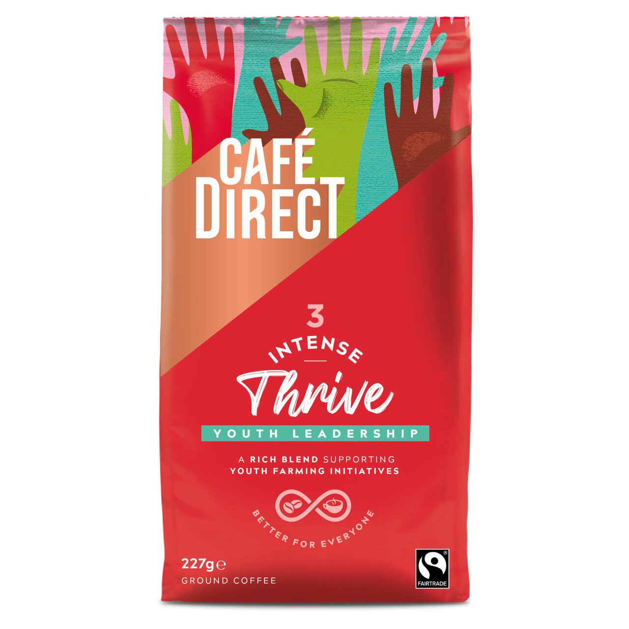Cafedirect Fairtrade Thrive Intense Roast Ground Coffee 227g