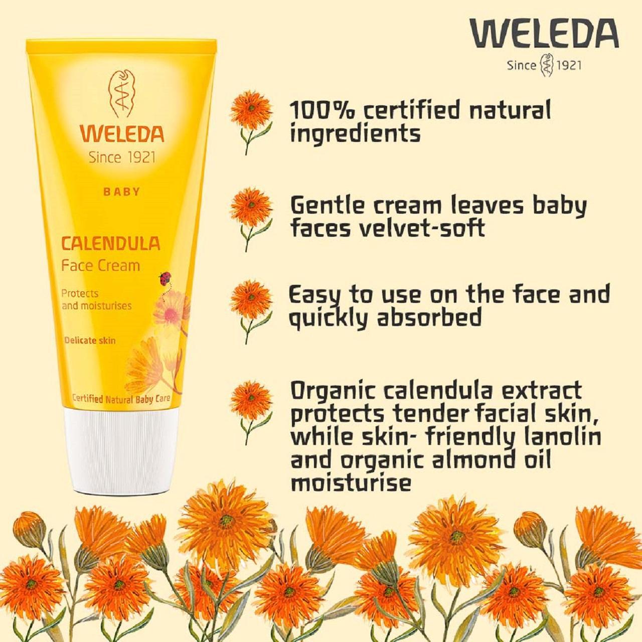 Crema facial de Caléndula Baby de Weleda en Idun Nature - Tienda Online de  Cosmética Natural