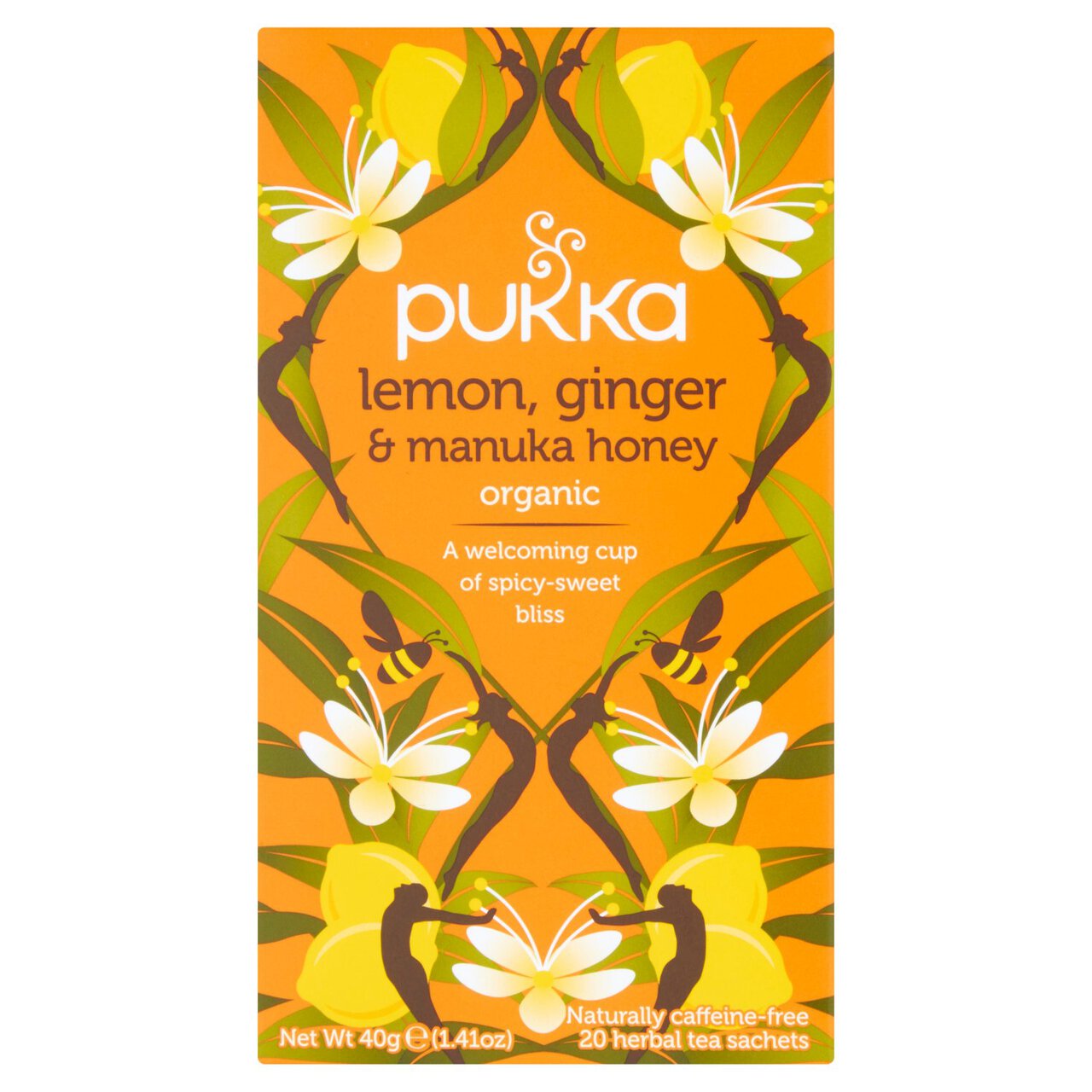 Pukka Tea Organic Lemon Ginger & Manuka Honey Tea Bags 20 per pack