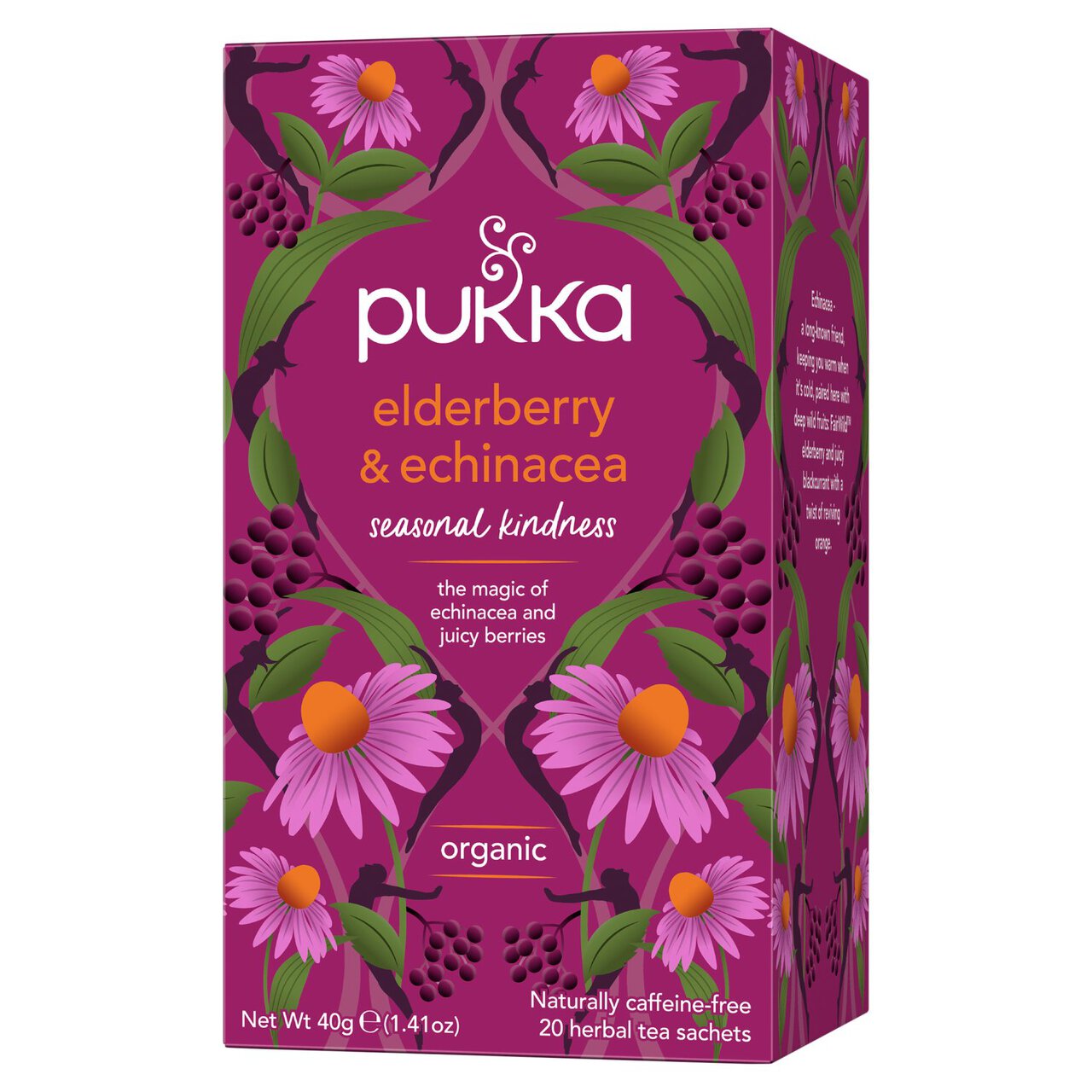 Pukka Tea Herbs Elderberry & Echinacea with Elderflower Tea Bags 20 per pack