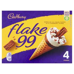 Cadbury 99 Flake Cones 4 x 125ml
