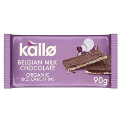 Kallo Organic Milk Chocolate Rice Cakes 90g