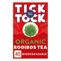 Tick Tock Organic Rooibos Redbush Tea Bags 40 per pack