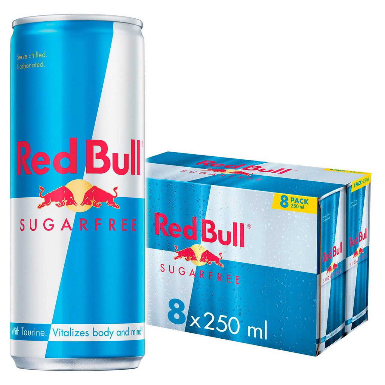 Red Bull Energy Drink Sugar Free 8 x 250ml