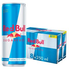 Red Bull Energy Drink Sugar Free 8 x 250ml