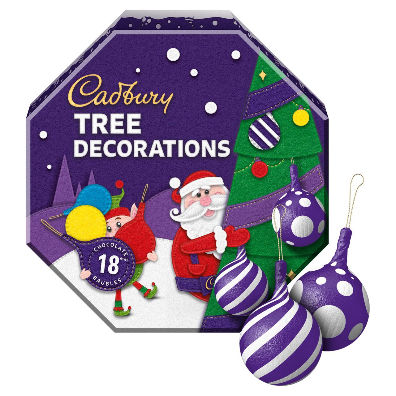 Cadbury 18 Chocolate Tree Decorations 108g