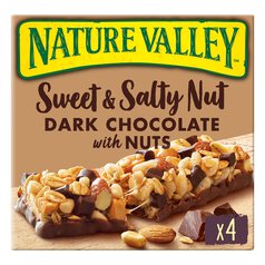 Nature Valley Sweet & Salty Nut Dark Chocolate with Peanuts Bars 4 x 30g
