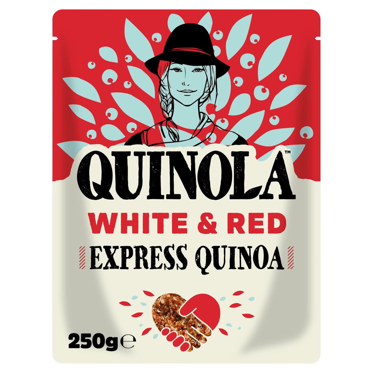 Quinola Organic Fairtrade White & Red Ready to Eat Quinoa 250g