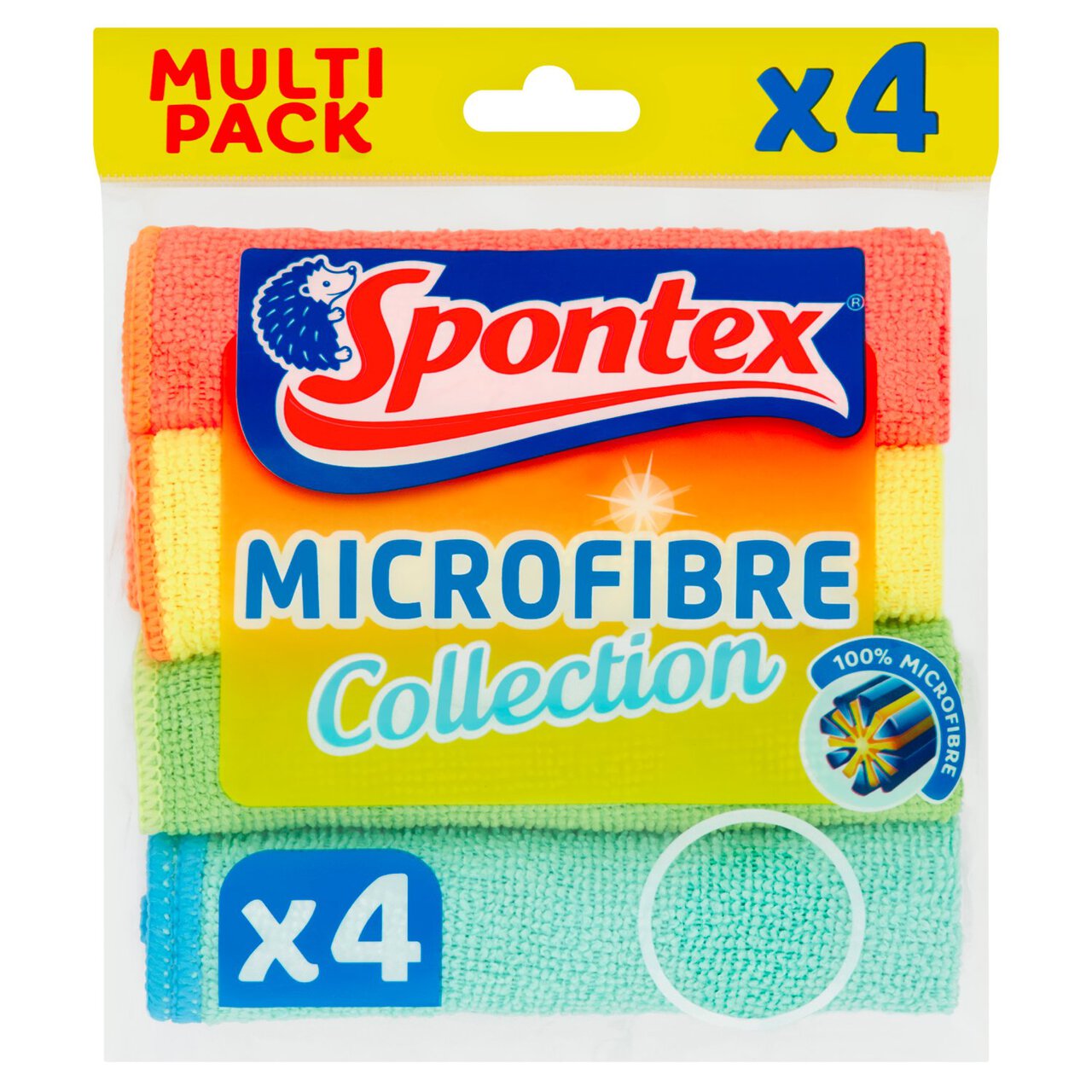 Spontex Microfibre Cloths Value Pack 4 per pack