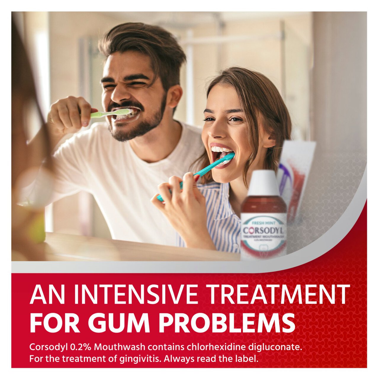Corsodyl Gum Mouthwash Intensive Treatment For Gum Health Mint 300ml 300ml