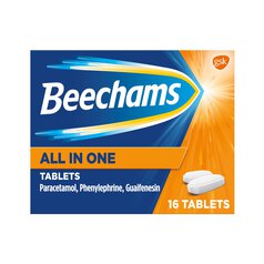 Beechams All in One Cold and Flu Tablets with Paracetamol Tablets 16 16 per pack