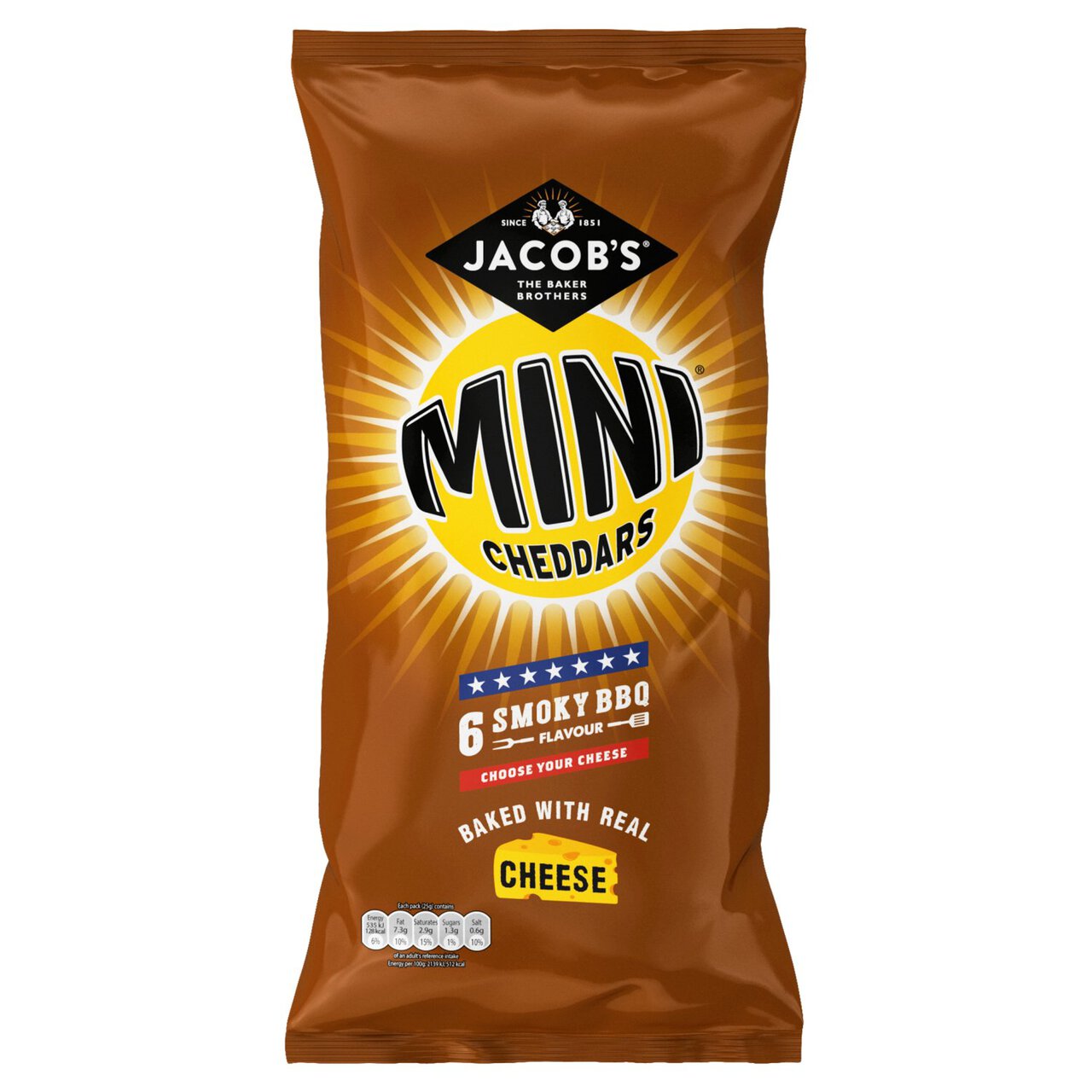 Jacob's Mini Cheddars BBQ 6 per pack