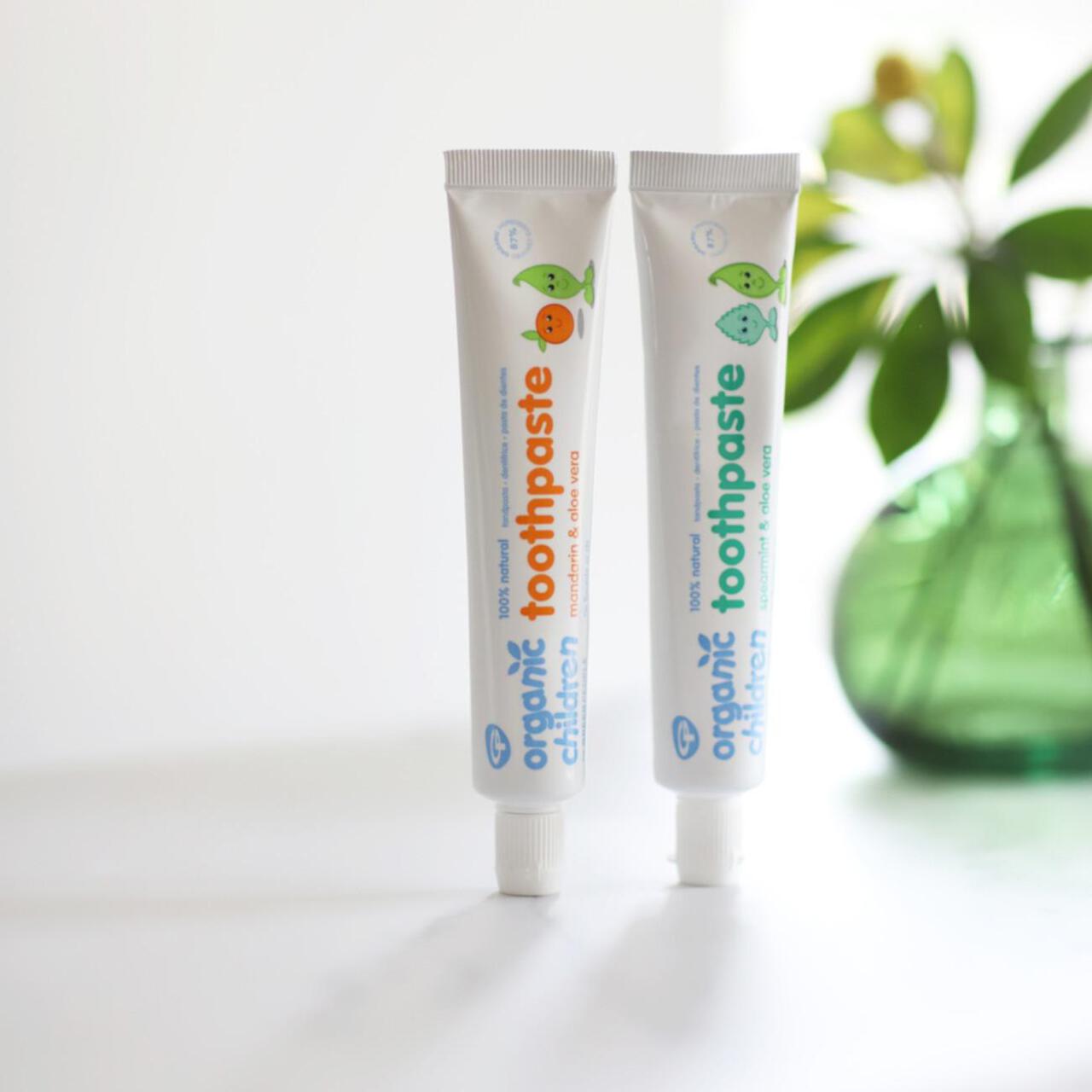 Organic Children Spearmint & Aloe Vera Fluoride Free Toothpaste 50ml