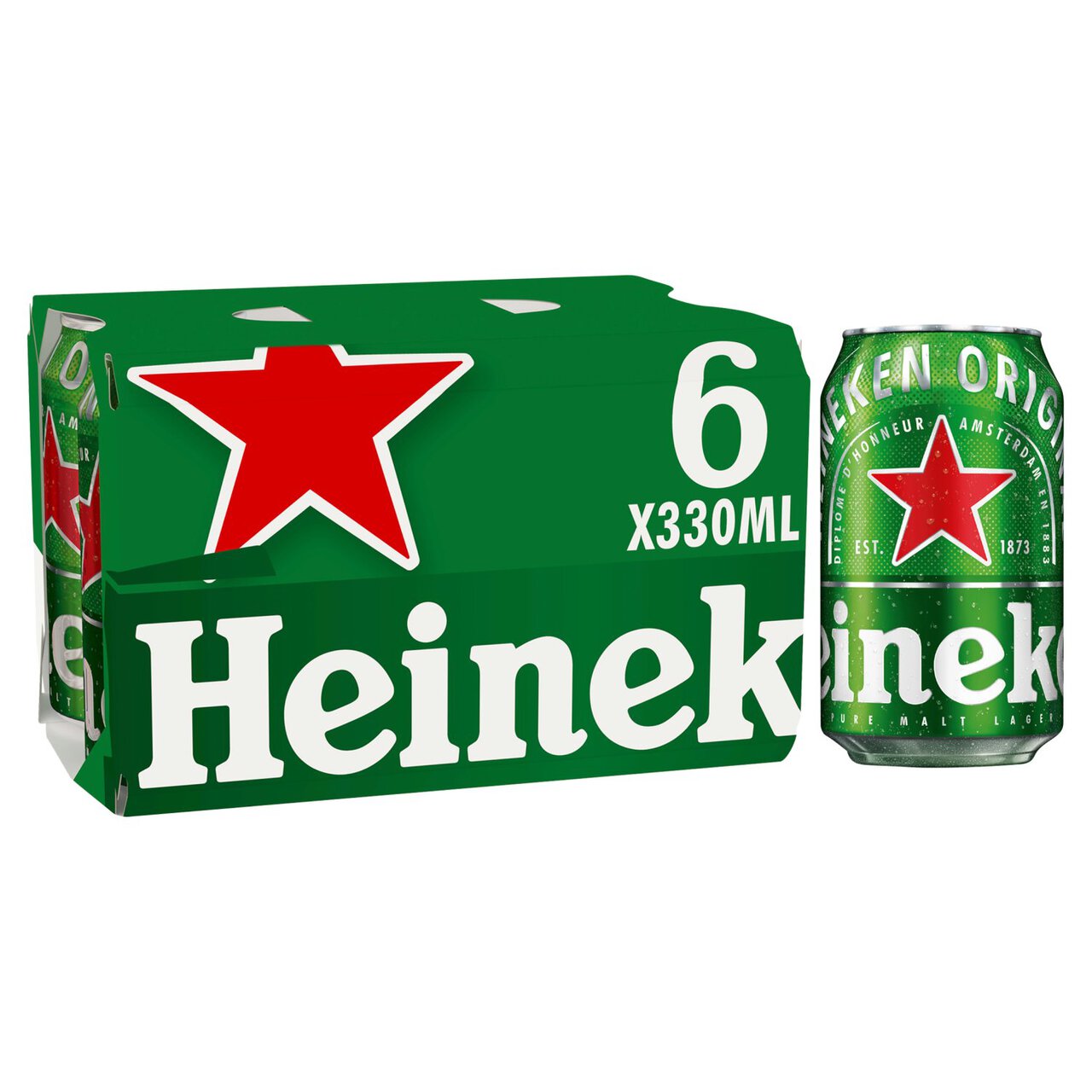 Heineken Lager Beer Cans 6 x 330ml