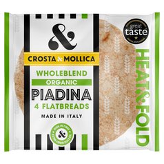 Crosta & Mollica Organic Piadina Flatbreads Wholeblend 300g