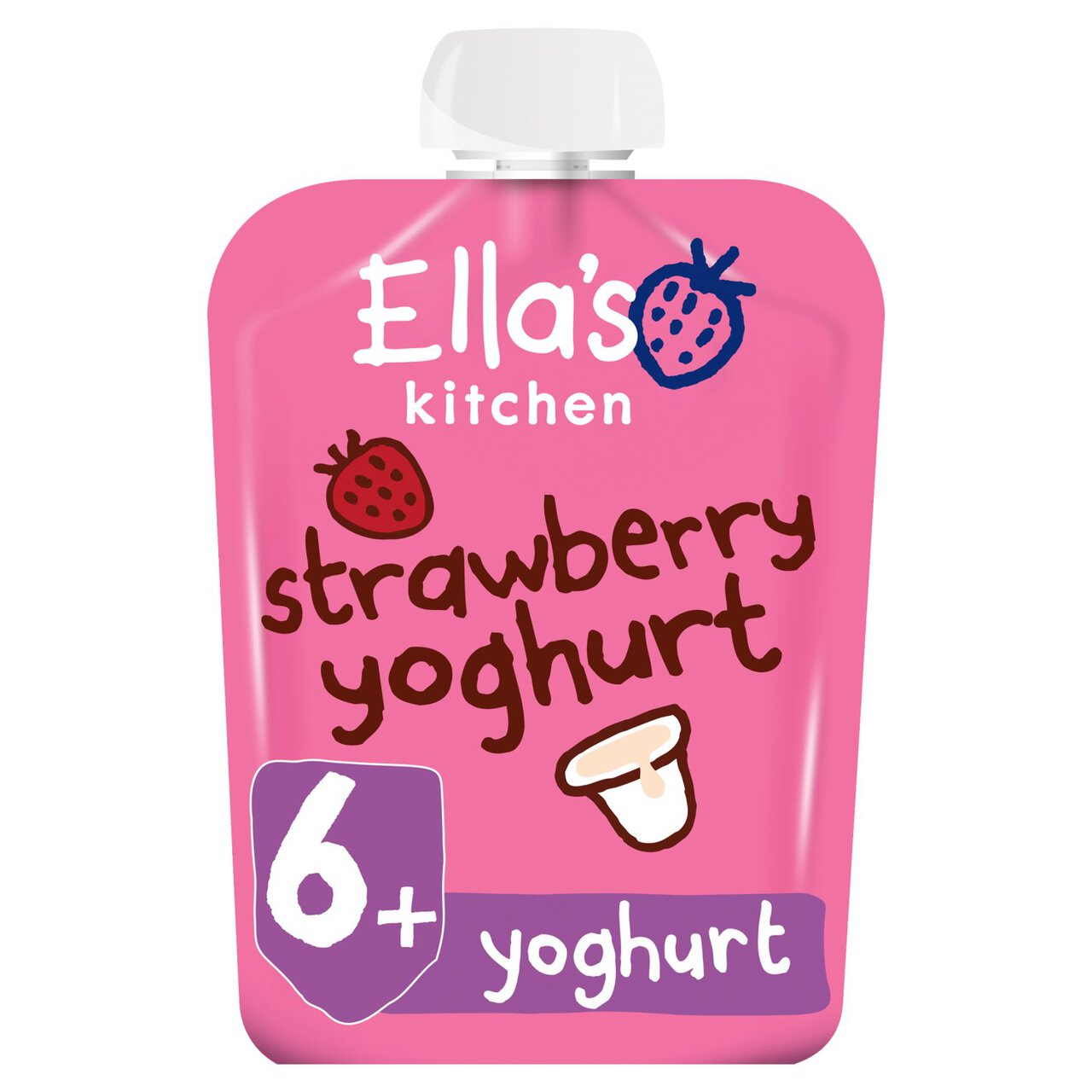Ella's Kitchen Strawberry Greek Style Yoghurt Baby Food Pouch 6+ Months 90g