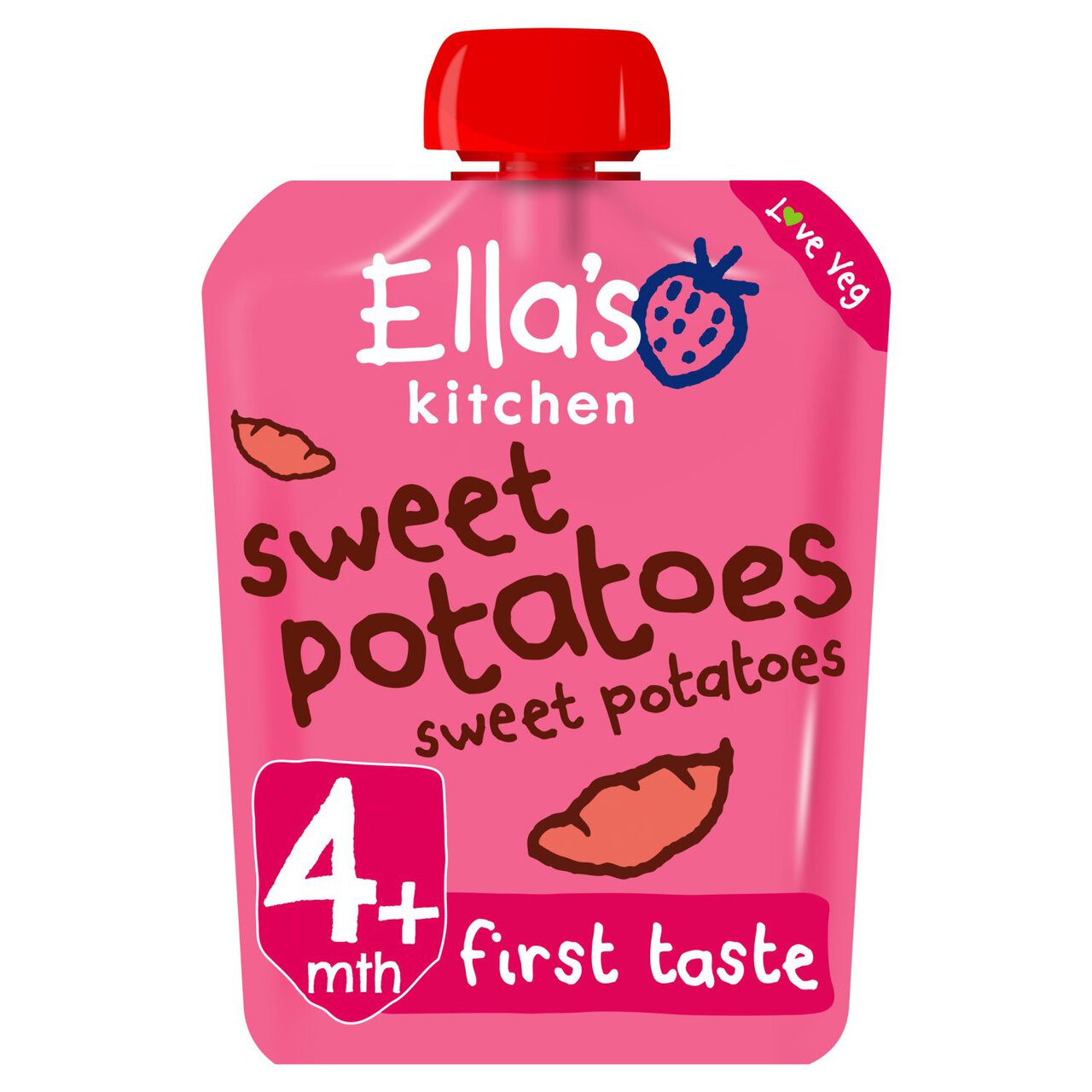 Ella's Kitchen Sweet Potatoes First Tastes Baby Food Pouch 4+ Months 70g