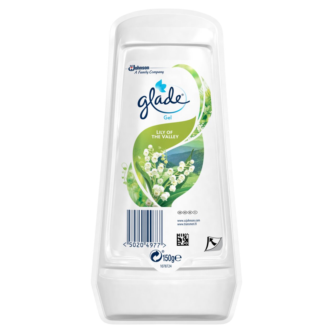 Glade Solid Bathroom Gel Lily of the Valley Air Freshener 150g