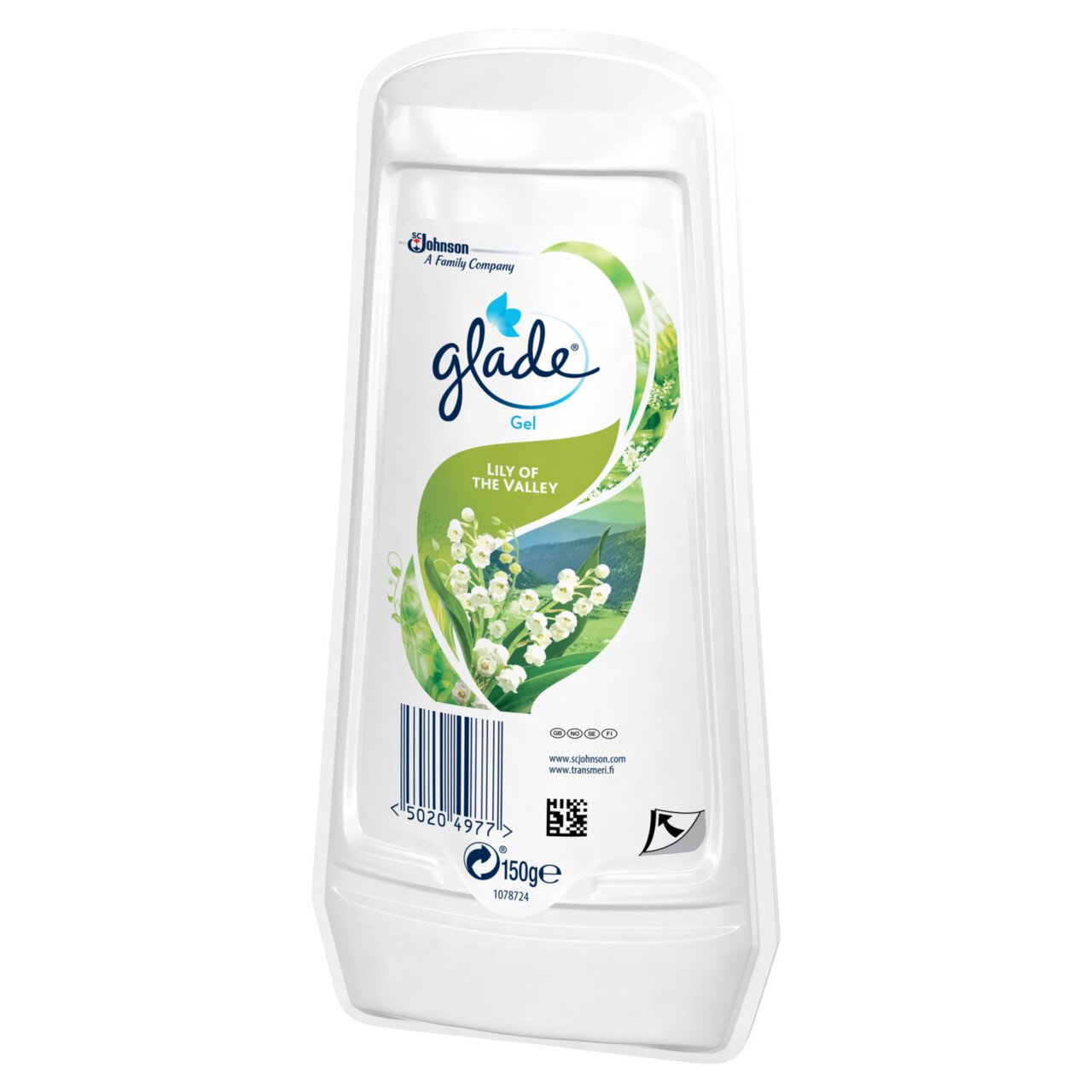 Glade Solid Bathroom Gel Lily of the Valley Air Freshener 150g