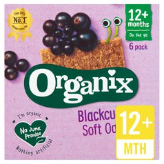 Organix Blackcurrant Organic Soft Oaty Bars, 12 mths+ Multipack 6 x 30g