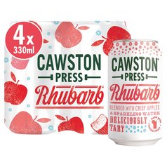 Cawston Press Sparkling Rhubarb & Apple 4 x 330ml