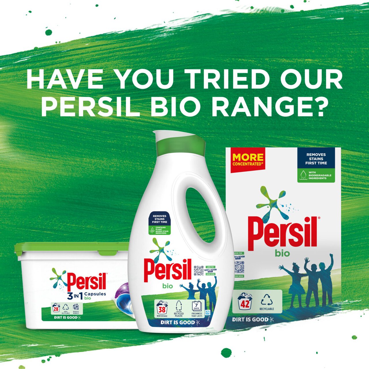 Persil Bio stain Fabric Cleaning Washing Powder 21 Wash 1.05kg