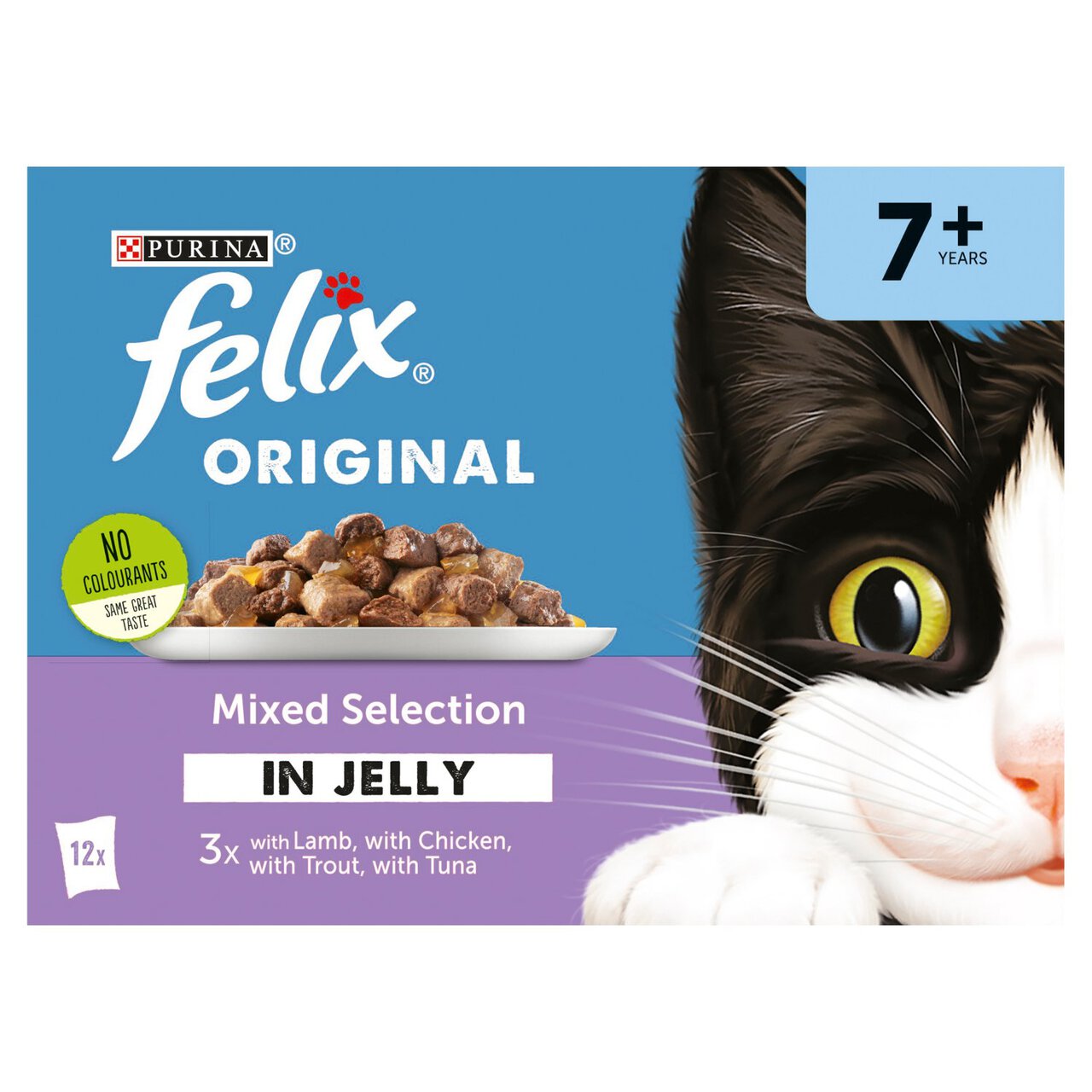 Felix Senior Cat Food Mixed Selection 12 x 100g