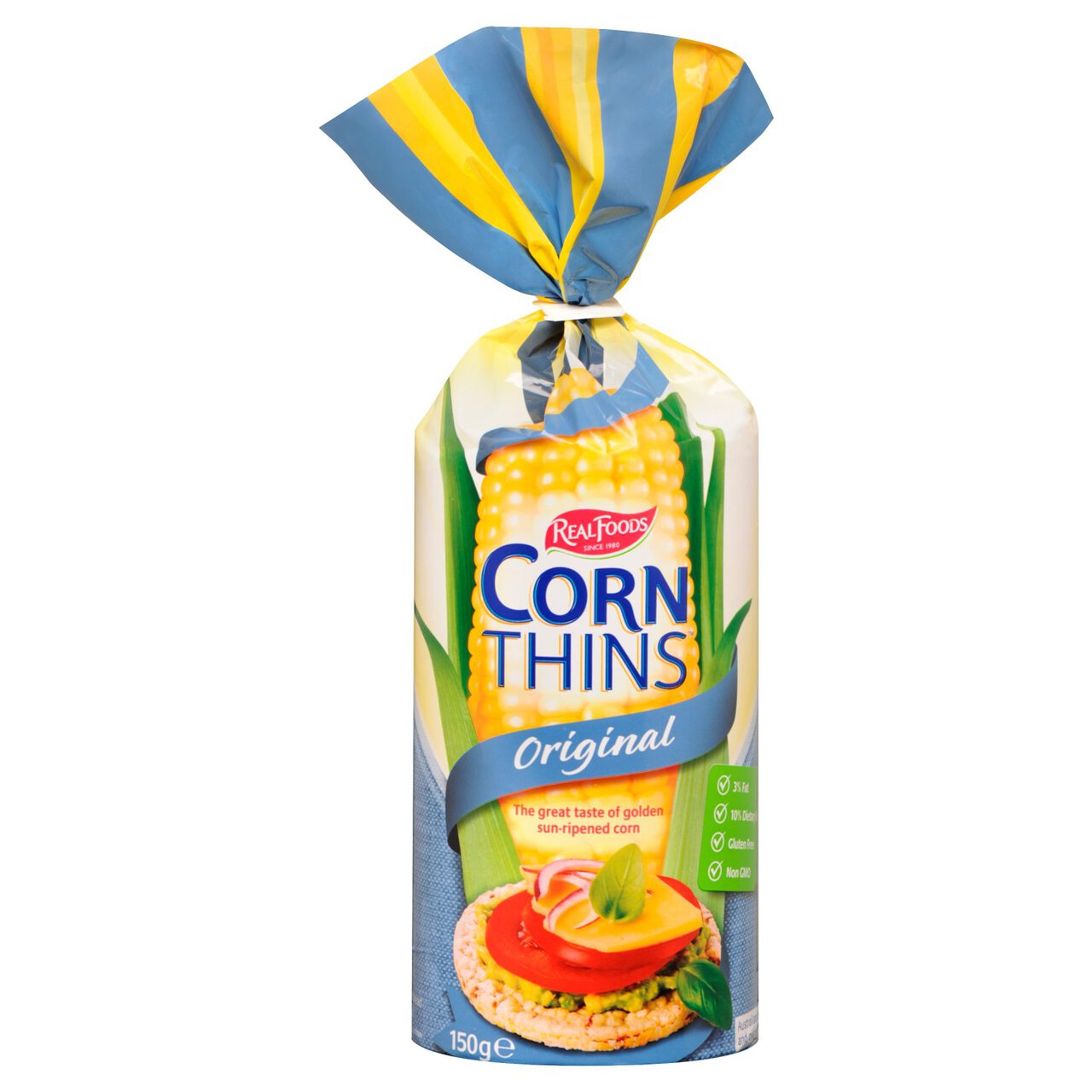 Real Foods Corn Thins 150g