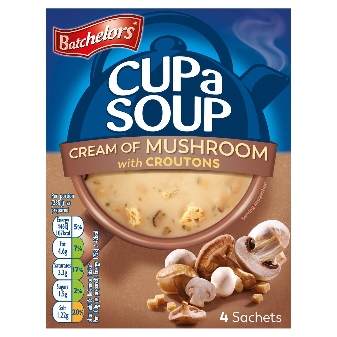 Batchelors Cup A Soup Mushroom 4 x 24g