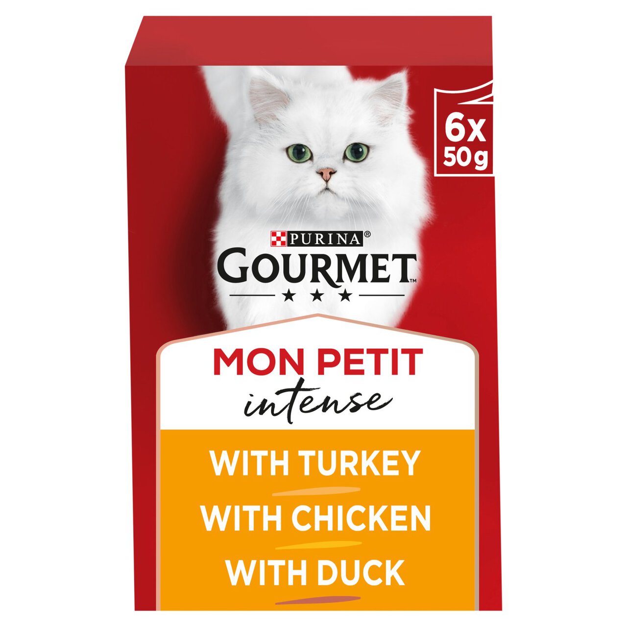Gourmet Mon Petit Cat Food Pouches Poultry 6 x 50g
