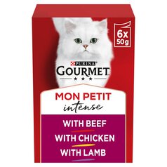 Gourmet Mon Petit Cat Food Pouches Meat 6 x 50g 6 x 50g