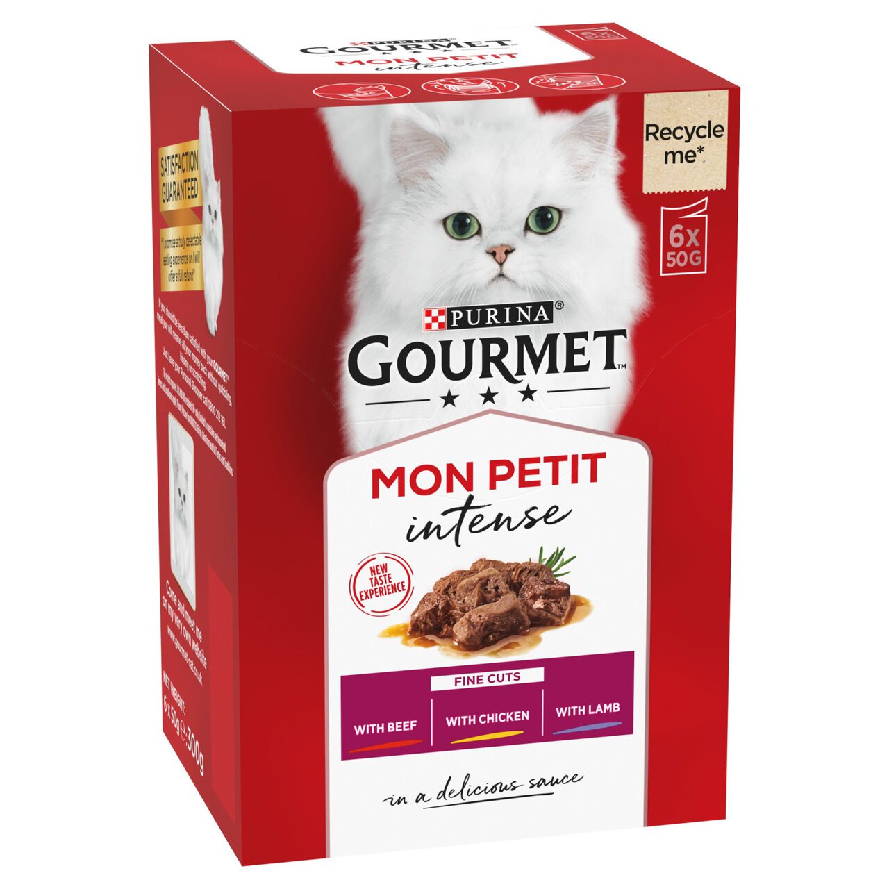 Gourmet Mon Petit Cat Food Pouches Meat 6 x 50g