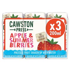 Cawston Press Apple & Summer Berries Juice 3 x 200ml