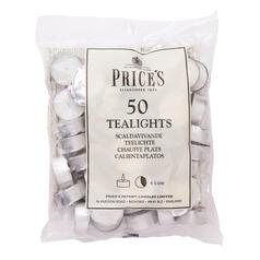 Price's White Tealights 50 per pack