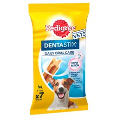 Pedigree Dentastix Daily Adult Small Dog Treats 7 x Dental Sticks 7 x 16g