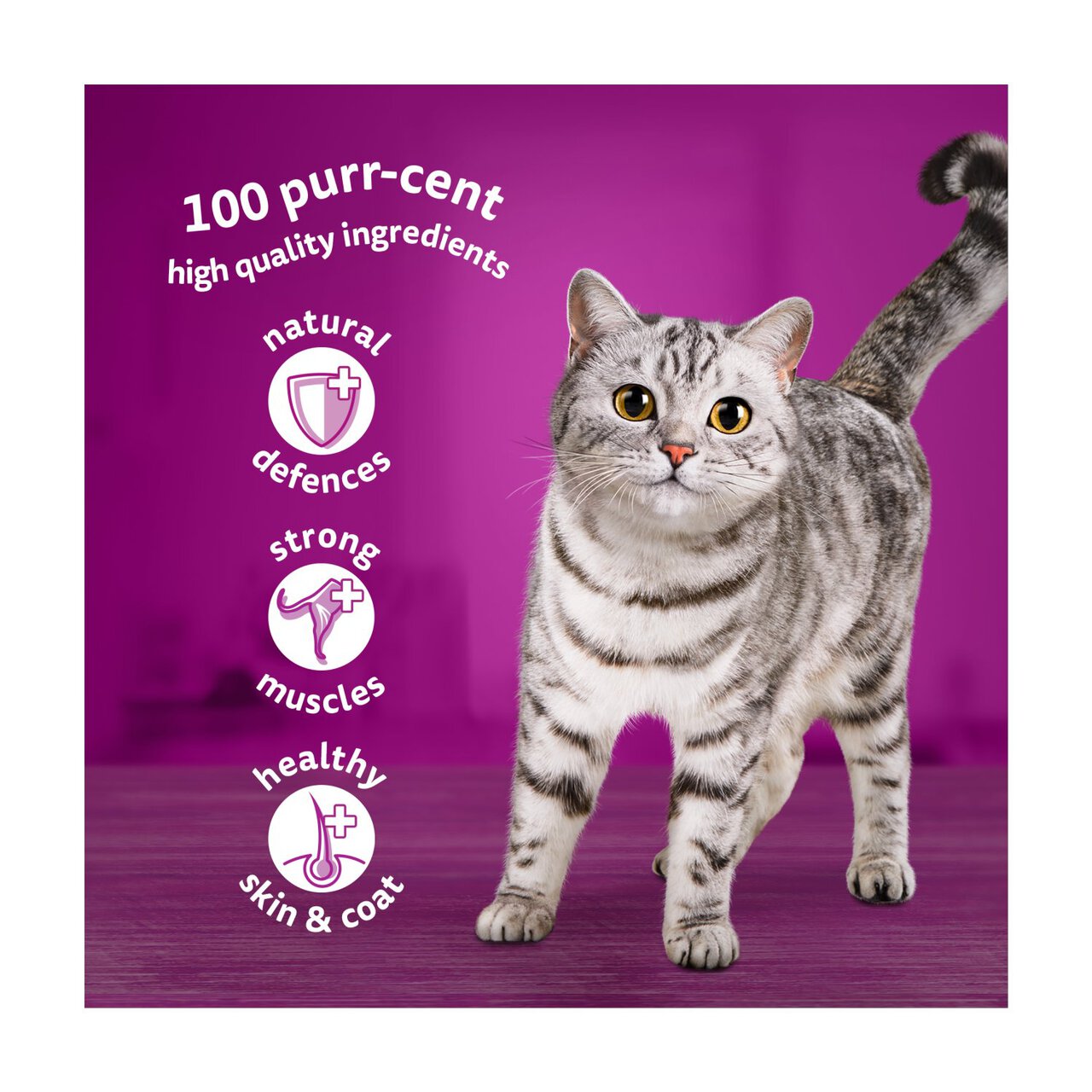 Whiskas 1+ Adult Wet Cat Food Pouches Poultry Feasts 12 x 85g