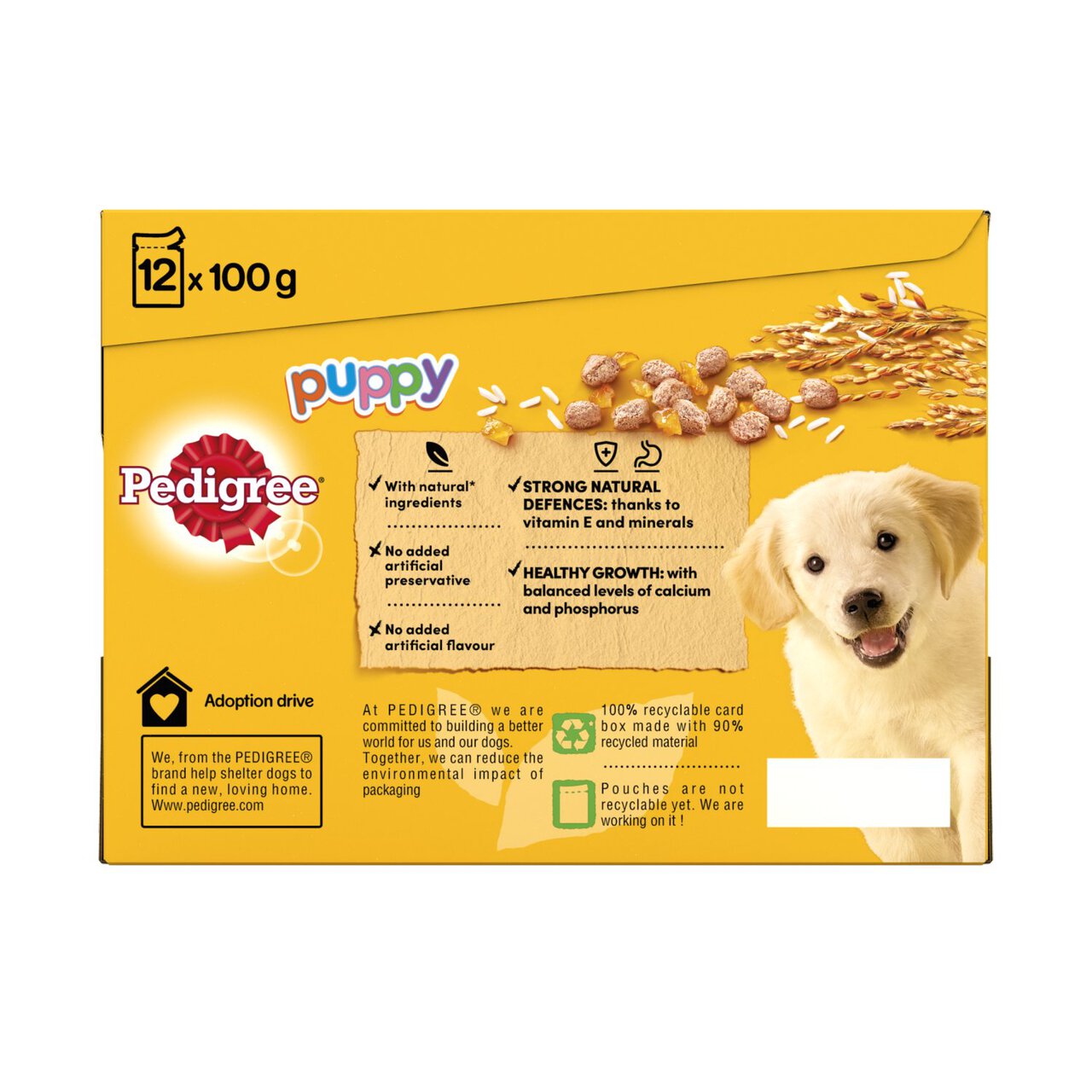 Pedigree Puppy Wet Dog Food Pouches Mixed in Jelly 12 x 100g