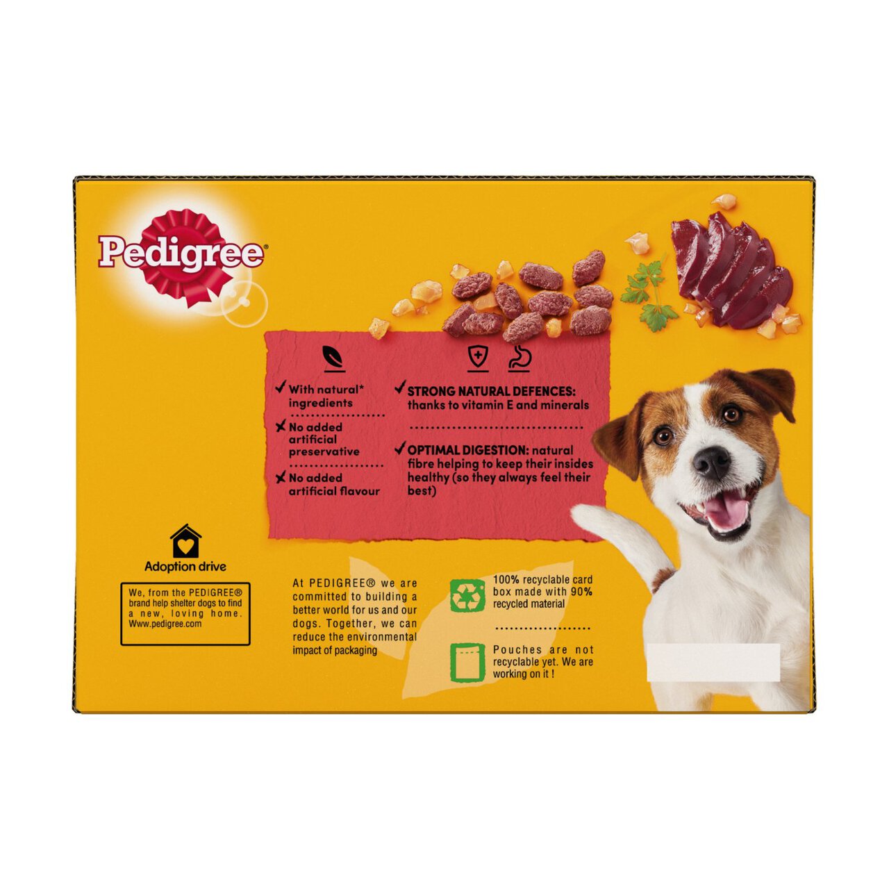 Pedigree Adult Wet Dog Food Pouches Mixed in Jelly 12 x 100g