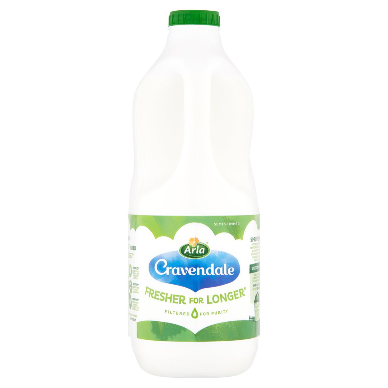 Cravendale Filtered Fresh Semi Skimmed Milk Fresher for Longer 2l