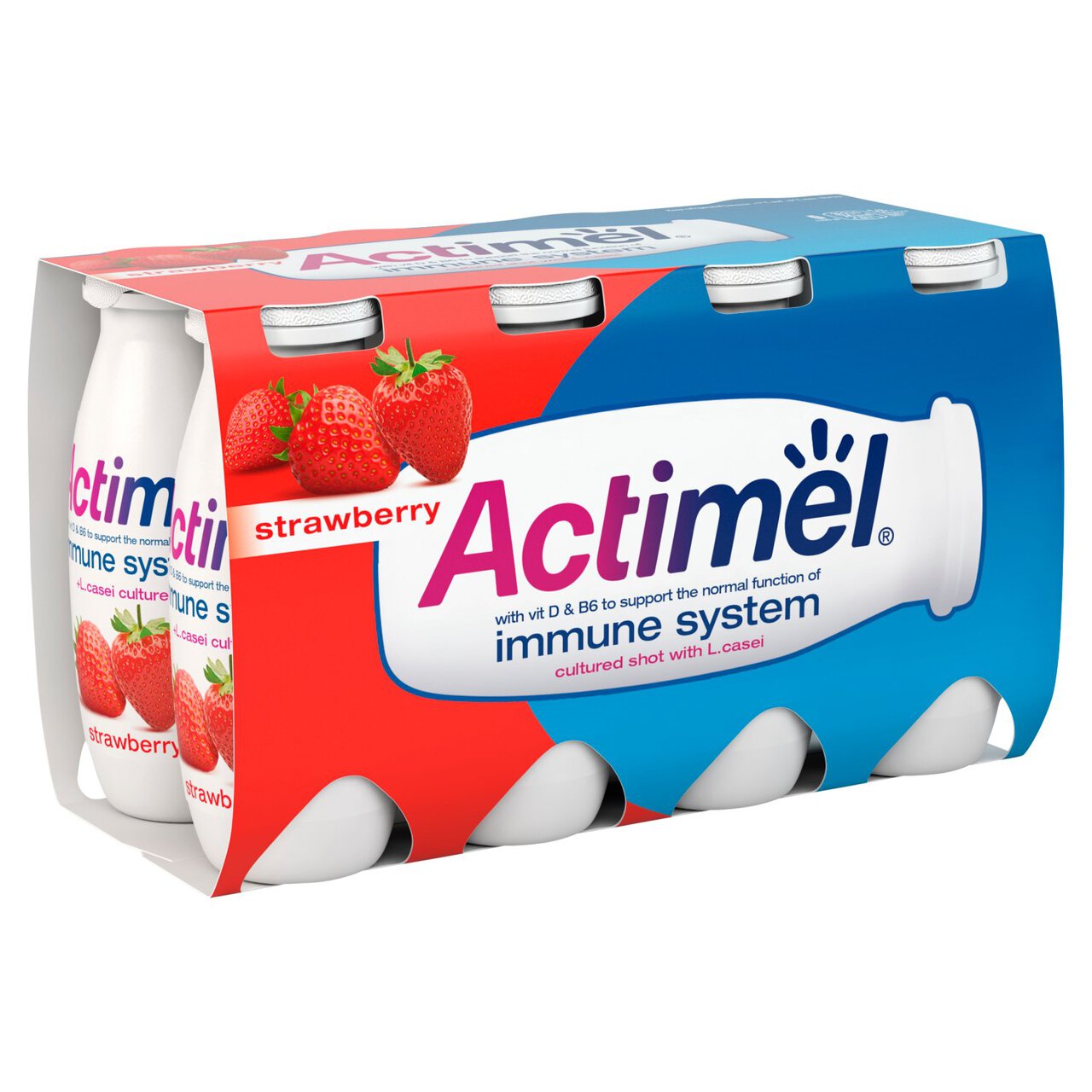 Actimel Strawberry Cultured Yoghurt Drink 8 x 100g