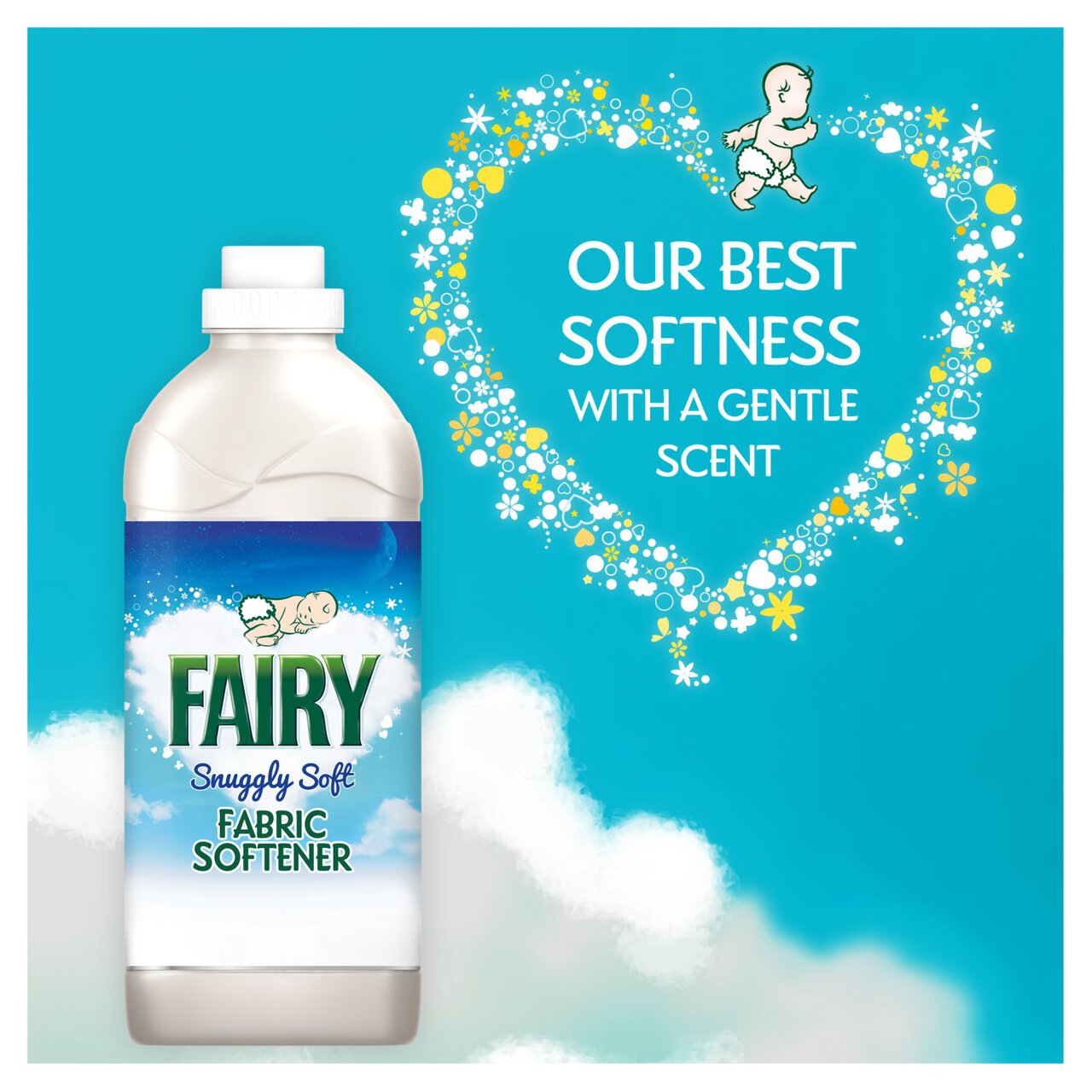 Fairy Fabric Conditioner for Sensitive Skin 54 Washes by Fairy Non Bio 1.82l