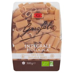 Garofalo Organic Whole Wheat Mezze Maniche Rigate Pasta 500g