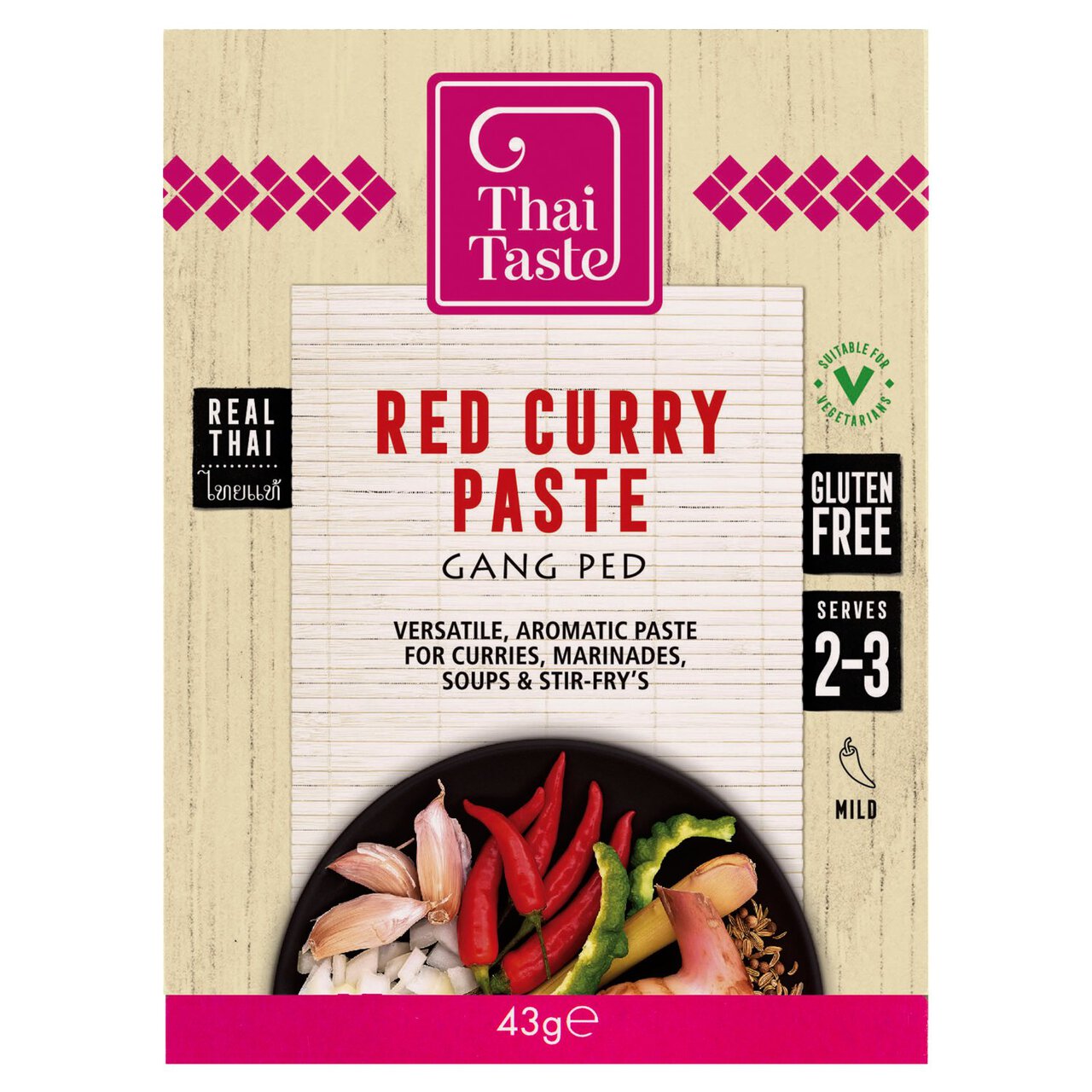 Thai Taste Red Curry Paste Sachet 43g
